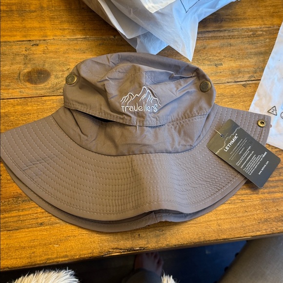 Unisex Sporty Camping Hiking Fishing light Gray Outdoor Safari Hat - Picture 13 of 13